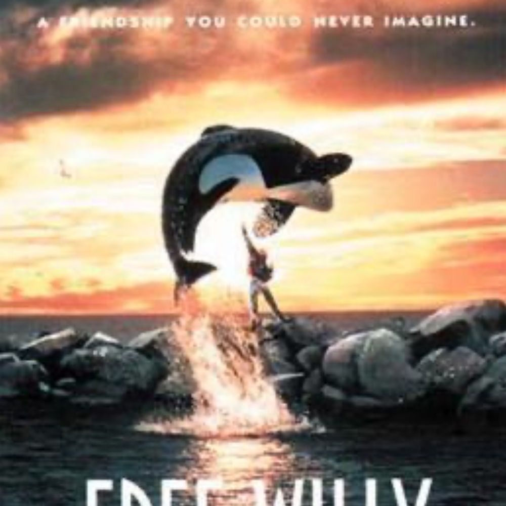 EUC “Free Willy” VHS 1993 film of a rebellious foster kid & a whale named Willy